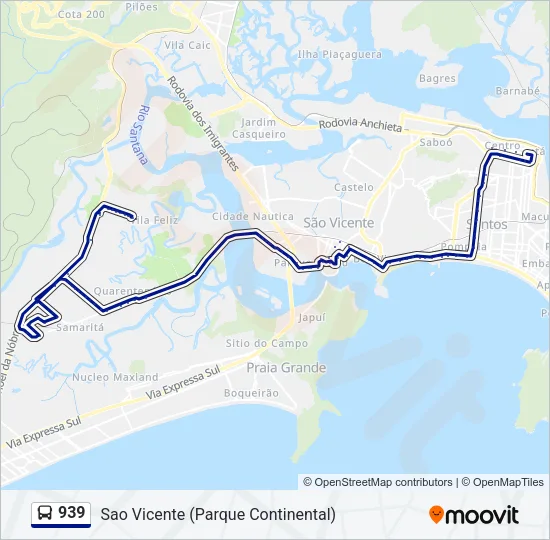 939 Bus Line Map