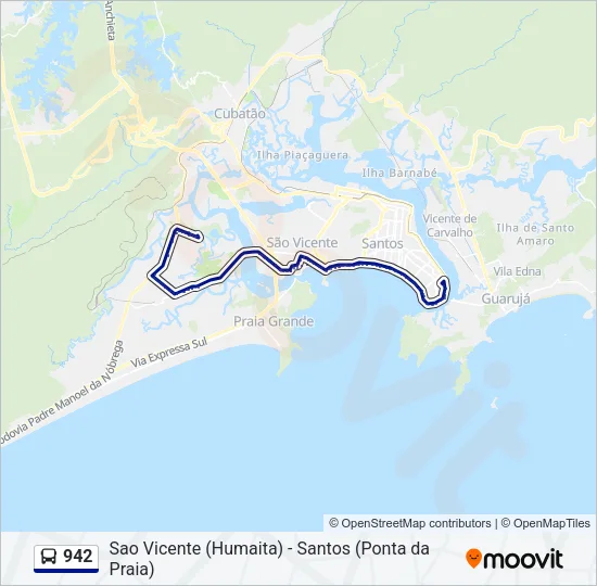942 Bus Line Map