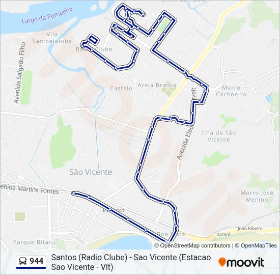 944 Bus Line Map