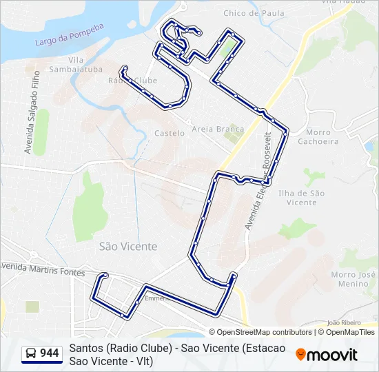 944 Bus Line Map