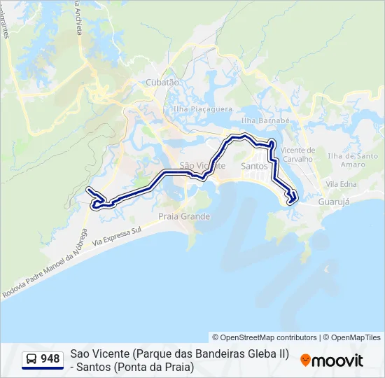 948 Bus Line Map