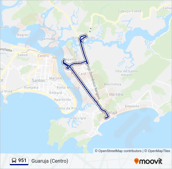 951 Bus Line Map