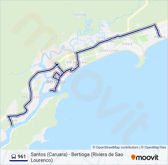 961 Bus Line Map