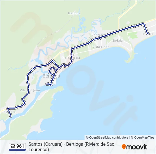 961 Bus Line Map