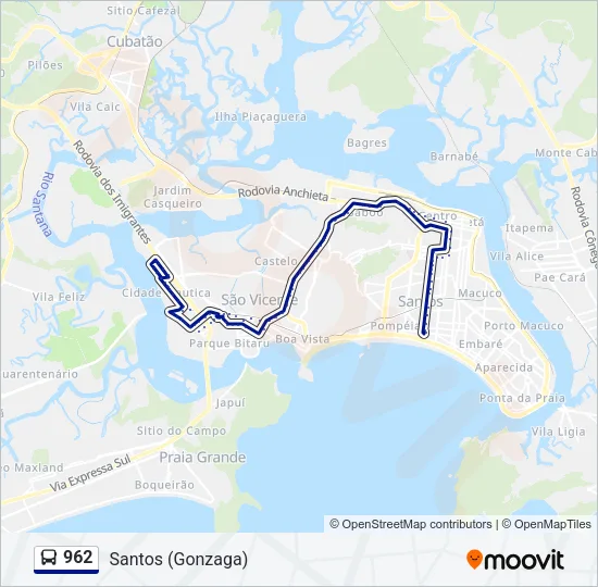 962 Bus Line Map