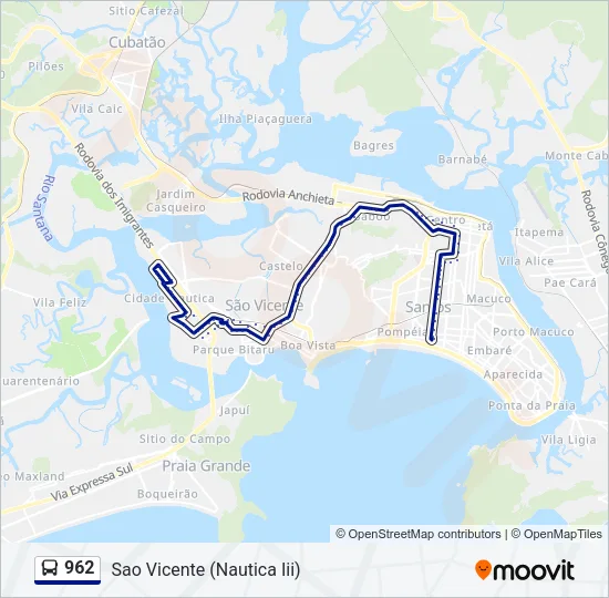962 Bus Line Map