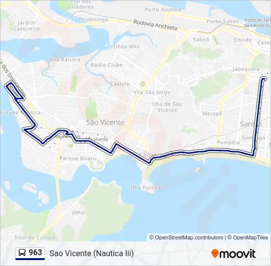 963 Bus Line Map