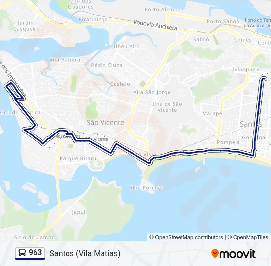 963 Bus Line Map