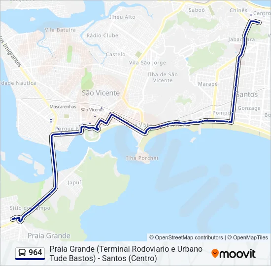964 Bus Line Map