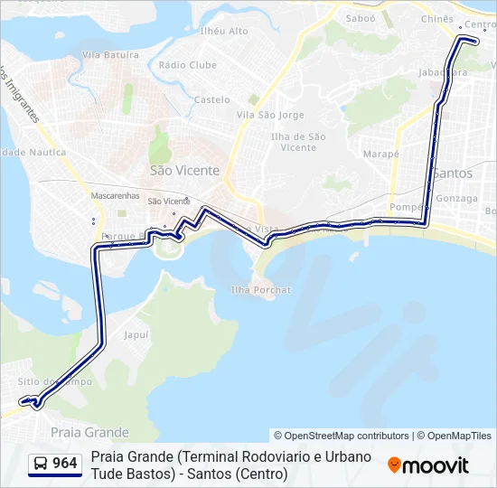 964 Bus Line Map