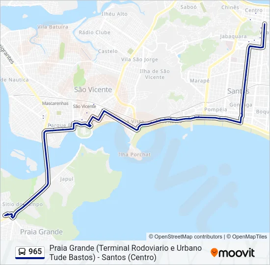 965 Bus Line Map