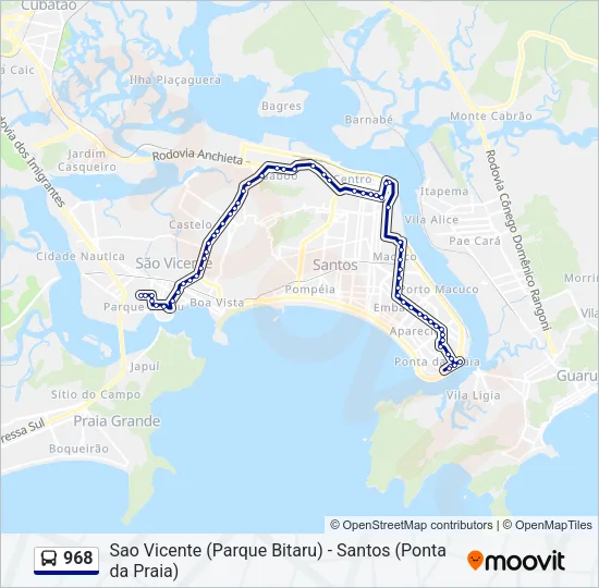 968 Bus Line Map