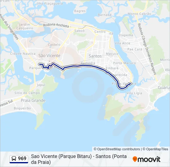 969 Bus Line Map