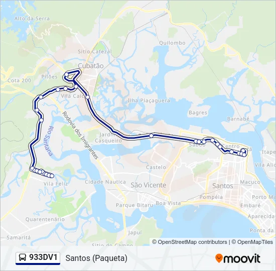 933DV1 Bus Line Map