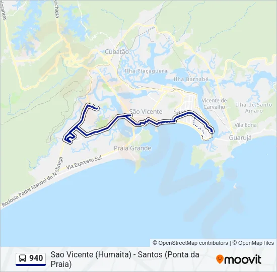 940 Bus Line Map