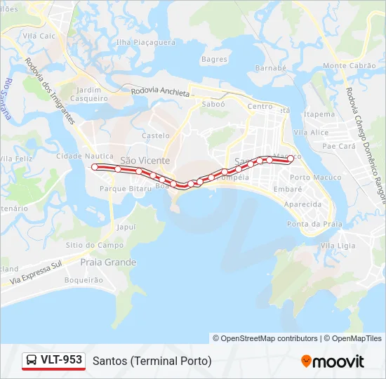 VLT-953 Bus Line Map