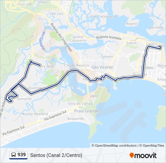 Mapa da linha 939 de 