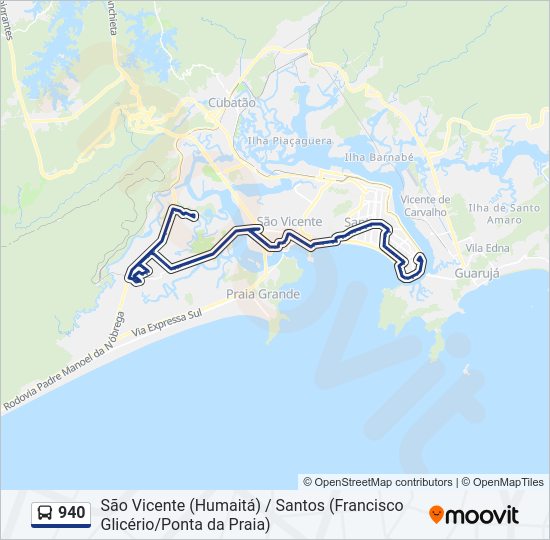 Mapa da linha 940 de 