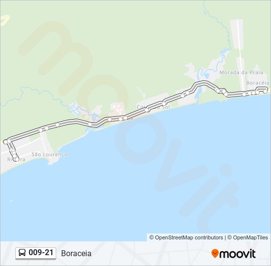 Mapa de 009-21 de autobús