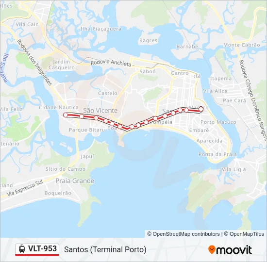 VLT-953 Light Rail Line Map