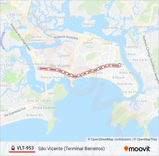 VLT-953 Light Rail Line Map