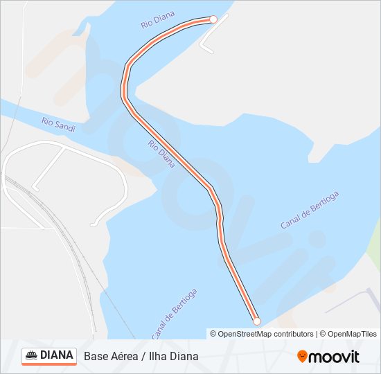 DIANA ferry Line Map