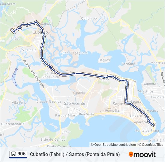 906 bus Line Map