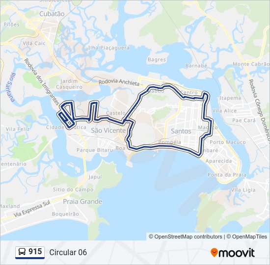 Mapa da linha 915 de 