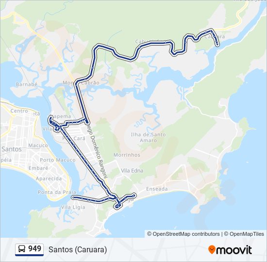 Mapa de 949 de autobús