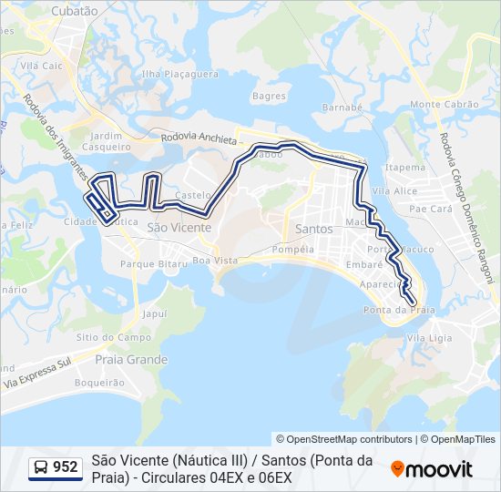 Mapa da linha 952 de 