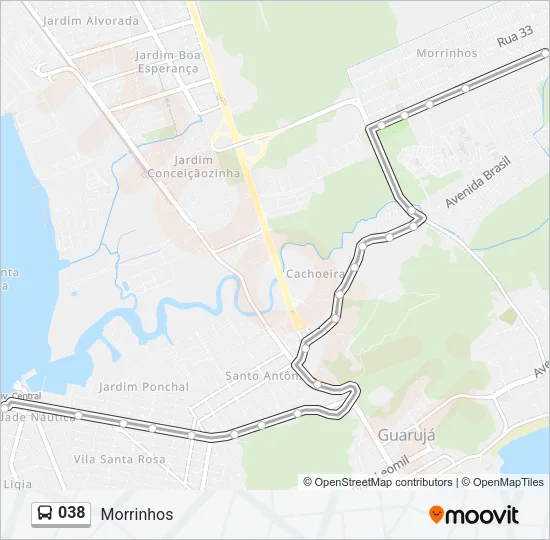 038 Bus Line Map