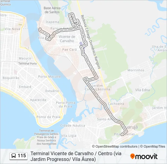 115 Bus Line Map
