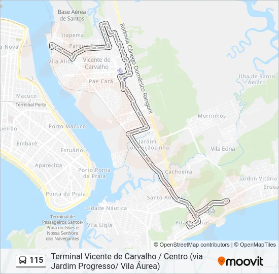 115 Bus Line Map