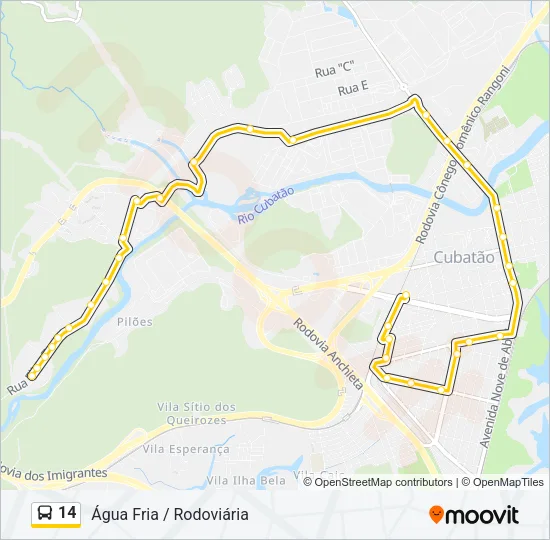 14 Bus Line Map
