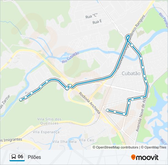 Mapa de 06 de autobús