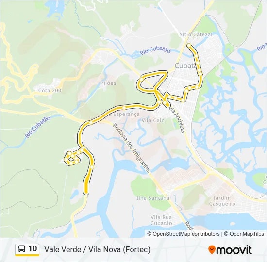 10 Bus Line Map