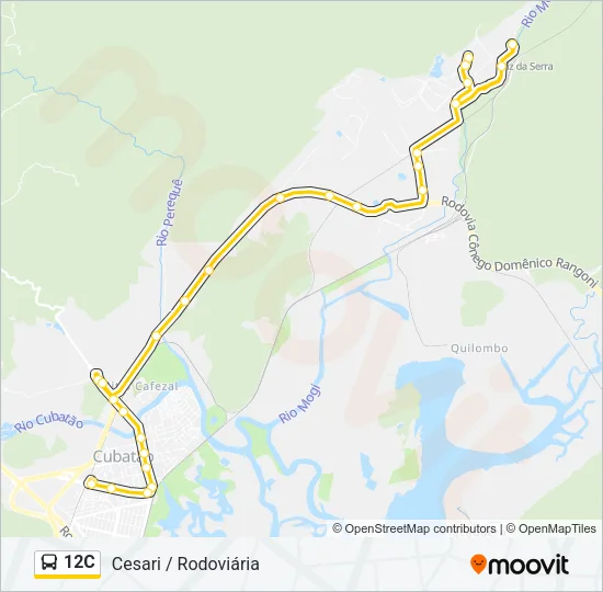 12C Bus Line Map
