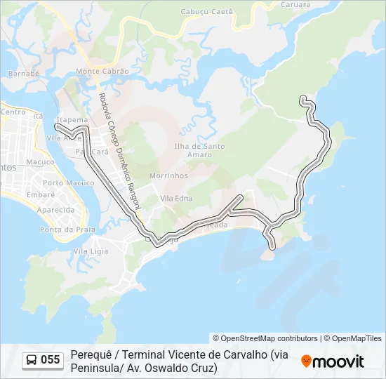 055 Bus Line Map
