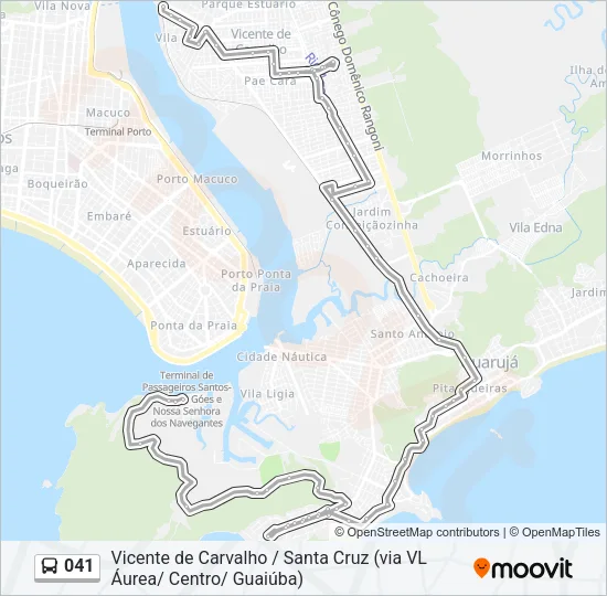041 Bus Line Map