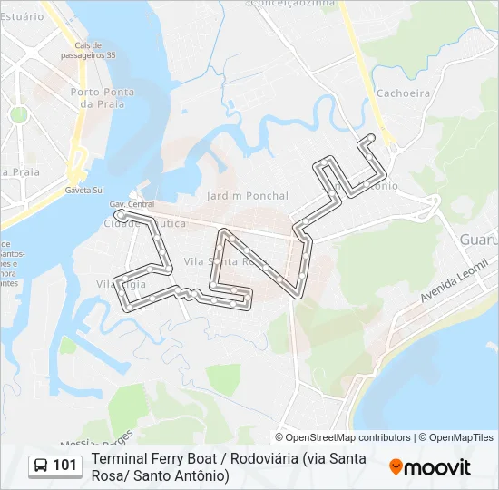 101 Bus Line Map