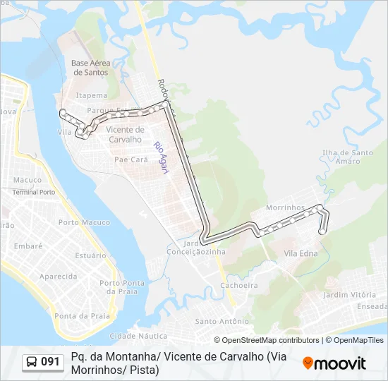 091 Bus Line Map
