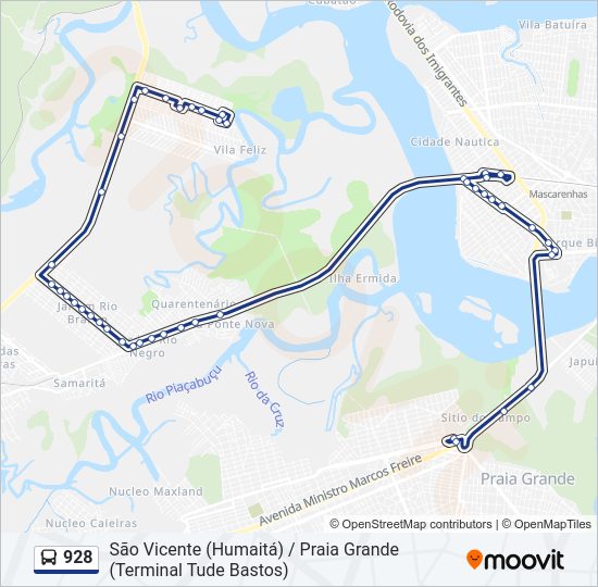 Mapa da linha 928 de 