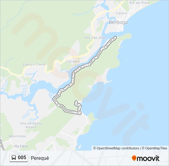 Mapa de 005 de autobús