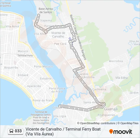 033 Bus Line Map