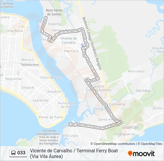 033 Bus Line Map