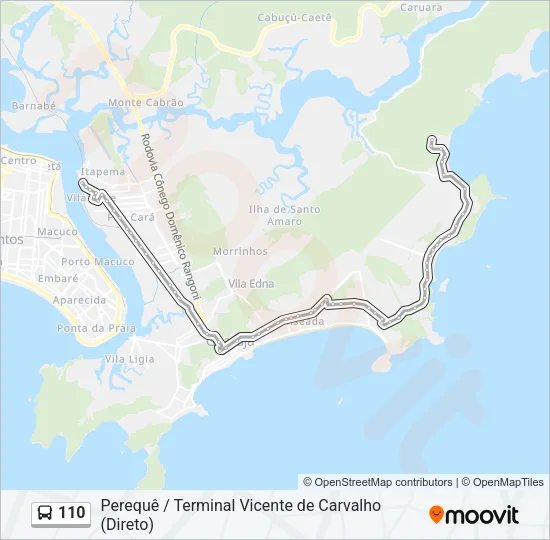 110 Bus Line Map
