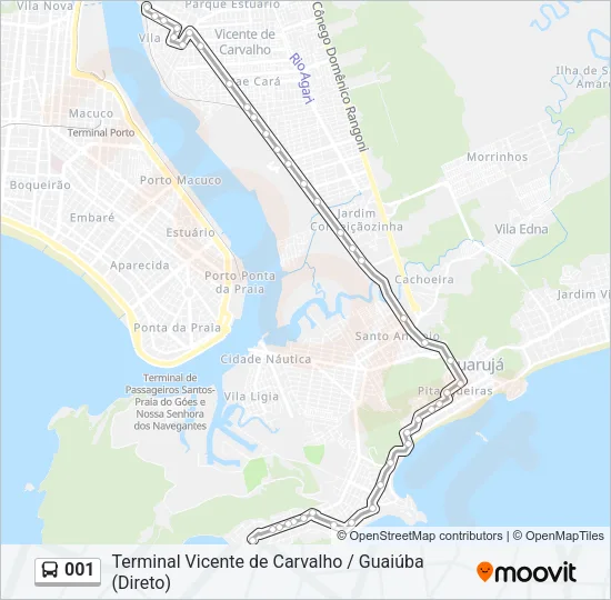 001 Bus Line Map
