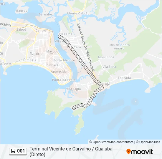 001 Bus Line Map