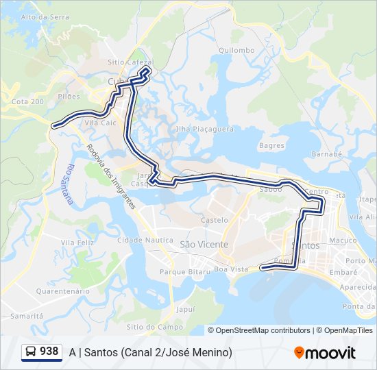 Mapa da linha 938 de 
