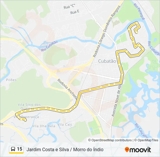 15 Bus Line Map